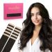 If Salife Tape Extensions Real Hair Brown 10pcs Tape In Extensions Real Hair 25g 40cm Invisible Hair Extension Real Hair Invisible smooth real hair Extensions Tape Refilling pack for girls 40cm 25g 10Pcs #Dark Brown