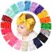 20 pieces baby headband stretchy hair band with arches 6 inch Big Hair Bow headband for infant babies multi -colored for newborns toddlers children #4