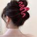 Hair Clips Hair Clip Fashion Hair Claw Large Wave Style Hairpins Hair Clamps Hair Accessories Women Ponytail(Color:Matte pink) - Buy Online on GoSupps.com