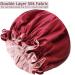 Wine Red Silk Bonnet for Black Women - Satin Cap for Natural Hair - Curly Hair Bonnet - Large Satin Hair Wrap for Sleeping - Buy Online on GoSupps.com