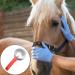 MEISH Horse Scraper Horse Curry Comb 4 Ring Horse Shedding Brush Stainless Steel Livestock Itching Brush for Horse Grooming - Buy Online on GoSupps.com