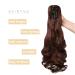 50cm Dark Auburn Ponytail Extensions - Curly Clip-In Braid Hair Extensions for Women | Synthetic Wavy Hair Parts - Buy Online on GoSupps.com