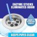 Drain Sticks Cleaner and Deodorizer pack of 12 Non-Toxic Enzyme Formula to Eliminate Odours and Helps Prevent Clogged Drains Septic Tank Safe - Buy Online on GoSupps.com