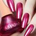 DouborQ Glitter Nail Polish Bright Red Glimmer Long-lasting Sequins Nail Art Varnish (08) Bright Red-08