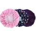PrettyDate 3 Packs Double layer Shower Cap Waterproof Elastic Bath Cap for Women Shower Spa Salon 3Packs - Buy Online on GoSupps.com