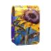 Travel Lipstick Organizer Case Lipstick Case Portable Makeup Bag With Mirror Art Style Watercolor Sunflower A305v6tras