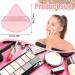 15-Piece Triangle Powder Puff Set for Flawless Makeup Application - Black, Pink, White - Buy Online on GoSupps.com