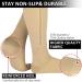 Ailaka Zipper Compression Socks 15-20 mmHg Knee High Support Socks - X-Large, Beige (1 Pair) - Buy Online on GoSupps.com