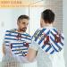 Pirate Skull Stripe Beard Bib Apron | Non-Stick Waterproof Hair Catcher for Men | Perfect Grooming Gift with Suction Cups - Buy Online on GoSupps.com
