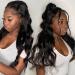 24 Inch Body Wave HD Lace Front Wig | Brazilian Virgin Human Hair | 180 Density | Transparent Lace | Glueless & Dyeable - Buy Online on GoSupps.com