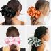 9.5 inch Silk Oversized Scrunchies 3 Pack - Extra Large Satin Hair Ties for Women and Girls - Black Black Black - Buy Online on GoSupps.com