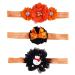 3pcs Christmas Children's Headband Baby Girl Wraps Christmas Hair Bows Kids Headband Baby Headband Baby Girl Headbands Elastic Headband Kids Hairband Halloween Miss Fabric Card Orange