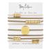 By Lilla Sunlight Stack Ponytails Hair Ties and Bracelets - Set of 8 Hair Tie Bracelets - Hair Ties for Women - No Crease Hair Ponytails & Women s Bracelets (Rose/Starfish/Gold)