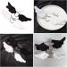 Southjieling Stylish Black and White Angel-Wing Necklace | Unique Choker Pendant for Women & Girls | Elegant Chain Accessory - Shop Internationally - Buy Online on GoSupps.com