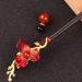 Antique Hairpin Hairpin Headpiece for Women Traditional Hair Sticks Red Hair Accessories for Women Japanese Hair Bride Pin Hair Sticks for Buns Miss China Wood Festive - Buy Online on GoSupps.com