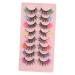 HONMEET 8 Pairs Colored False Eyelashes Fake Eyelash Fake Eye Lashes Simple False Eyelashes Easy False Eyelashes False Eye Lashes Fake Lashes Faux Eyelashes False Lash Imitation