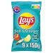 Lay's Salt & Vinegar Crispy seasoned potato chips for a successful party (9 x 150 g)