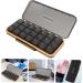 GOOHOCHY Medicine Box Pill Case Travel Medicine Storage Travel Pill Case 7 Day Pill Holder Vitamin Container Medicine Organizer Travel Pill Organizer Abs Elder Storage Box Black 23.00X9.50X3.00CM - Buy Online on GoSupps.com