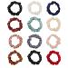 12 Pcs Satin Hair Scrunchies for Women Girls Elastic Silk Hair Bands Skinny Hair Ties Soft Satin Scrunchies for Hair Accessories