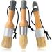 Mister Rui 3pcs Chalk Wax Paint Brush Set for Furniture - Natural Bristles, Ideal for Chalk, Acrylic, and Milk Paint - Stencil Brushes, No Shedding - Buy Online on GoSupps.com