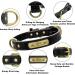 Senristar Personalized Real Leather Dog Collar with Engraved Name Tag - Durable & Stylish for Small Medium & Large Dogs (XS Black) - Buy Online on GoSupps.com