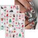 JMEOWIO 12 Sheets Christmas Nail Art Stickers Decals Self-Adhesive Snowflake Winter Holiday Cute Santa Rabbit Nail Supplies Nail Art Design Decoration Accessories - Buy Online on GoSupps.com