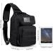 G4Free Tactical Sling Bag - Military Rover Shoulder Pack - Molle EDC Crossbody Chest Pack - Black - Buy Online on GoSupps.com