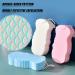 Efficient Exfoliating Sponge Set - 4 Super Soft Reusable 3D Bath Sponges for Face Feet & Body - Ideal for Adults & Babies | International Shipping Available - Buy Online on GoSupps.com