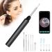 Sanyare Earwax Removal Kit with Camera 1080P HD Otoscope with Light and 12 Pcs Spoon APP Suitable for Android and iOS(Solid Black)
