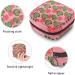 Shop Women's Bonds Storage Pockets | Stylish Palm Leaves Pattern Kit for Feminine Products Green & Pink - Buy Online on GoSupps.com