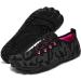 Racqua Barefoot Water Shoes for Men & Women - Aqua Beach Shoes (EU 35-48) - Stylish Black Rose - Buy Online on GoSupps.com