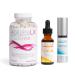 AgelessLX Supplement Capsule for Women with HMB + Hydrasilk Eye Cream 0.5 OZ + Bright Glow Face Serum 1 Fl OZ for Women Bundle
