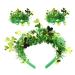 LIFKOME 1 Set Irish Festival Decoration Green Headband Green Shamrock Headband for Girl Green Shamrock Wristbands Cute Headband Green Shamrock Hair Accessories Festival Headband