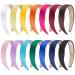 SIQUK 14 Pieces Satin Headbands 1 inch Headband Colorful Plain Headband DIY Craft Headbands for Women and girls Multicolor