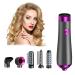 5 in 1 Hair Blower Brush Hairdryer-Detachable and Interchangeable Hot Tools Blow Dryer Brush Negative Ion Technology Heated Curling Brush for Straightening Curling Dry Combing (Star Gray)
