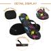 Mnsruu Animal Paw Print Flip Flops - Black | XL Comfort for Home Hotel Spa & Travel - Unisex Footwear - Buy Online on GoSupps.com
