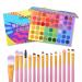 Eye shadow make-up kit 54 colors eyes shadow palette & 15 pieces make-up brush set 6 in 1 glitter shimmer matt eyes cosmetics make-up pallet with make-up brush set