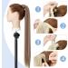 Sleek Silk-co 28 Inch Clip-In Ponytail Hairpiece in Light Brown & Blond - Heat-Resistant Fiber - Women's Straight Ponytail Extension - Buy Online on GoSupps.com