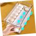 Yardenfun Egg Holder Box Refrigerator Holder Double-layer Capacity Egg Organizer Container Dispenser Kitchen Fridge Egg Storage - Buy Online on GoSupps.com