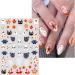 JMEOWIO 9 Sheets Halloween Nail Art Stickers Decals Self-Adhesive White Star Nail Supplies Nail Art Design Decoration Accessories - Buy Online on GoSupps.com