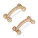 Relaxdays massage set wood 2 massage rollers with handle manual massage devices for back neck arms & legs natural