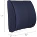DMI Lumbar Support Pillow for Chair to Assist with Back Support with Removable Washable Cover to Ease Lower Back Pain and Discomfort while Improving Posture  14 x 13 x 5  Contoured Foam  Premium  Navy Navy Premium - Buy Online on GoSupps.com