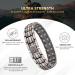 Jeroot Magnet Hard Band Men | Titanium Steel Magnetic Bracelet Healing | Ultra-Strength Adjustable 3500 Gauss Bracelet with Gift Box - Buy Online on GoSupps.com