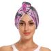 Pink Butterfly Draft Hair Towel 2 Pack Super Absorbent Hair Drying Towel Quick Dry Hair Turbans Head Towel with Button Twisty Wrap for Women Girls