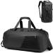 Waterproof Gym Duffle Bag for Men and Women - Black Sports Travel Weekender with Shoe Compartment - Buy Online on GoSupps.com