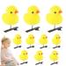 1/4 Duck Hair Clip - Yellow Duck Hairpin Cartoon Plush Hairpin | Soft Yellow Duck Animal Hair Clips Fun Hair Plush Hairpin Set Cartoon Duck Animal Headwear for Kids Women 2.56inches Yellow