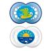 MAM Crystal Silicone Pacifier Blue 6 Months 2-Count