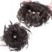 Tousled Updo Messy Bun Hair Extension | Dark Brown Synthetic Wavy Hairpiece for Women - Buy Online on GoSupps.com