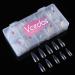Vcedas 500PCS Stiletto Long Full Cover Nail Tips Clear Pointed Stiletto Shaped False Nails 10 Sizes for Acrylic Sharp Nail with Box 500PCS Long Stiletto