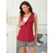 Uniexcosm Women's Maternity Pyjamas Set - Nursing Nightwear for Breastfeeding - Summer Loungewear - S Wine Red - Buy Online on GoSupps.com